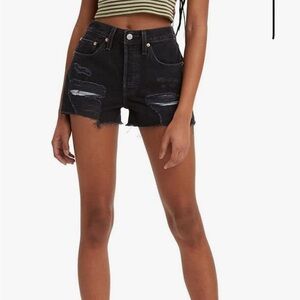 Black Levi 501 shorts